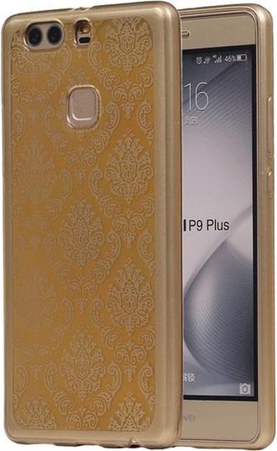 Goud Brocant TPU back case cover hoesje voor Huawei P9 Plus