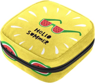 Opbergtas Maandverband - Periode Pouch - Persoonlijke Hygiëne - Zacht Fluweel & Oxford - 17x17x12 cm - Meerkleurig