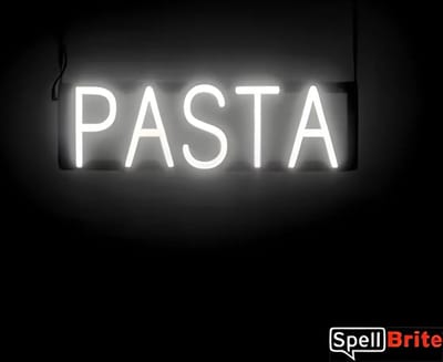 PASTA - Lichtreclame Neon LED bord verlicht | SpellBrite | 54 x 16 cm | 6 Dimstanden - 8 Lichtanimaties | Reclamebord neon verlichting
