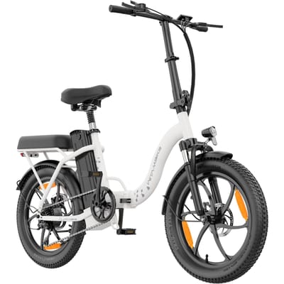 WITAMBIKE C16 Opvouwbare Elektrische Fiets, 48V 16Ah Verwijderbare Batterij, Shimano 7-Speed wit