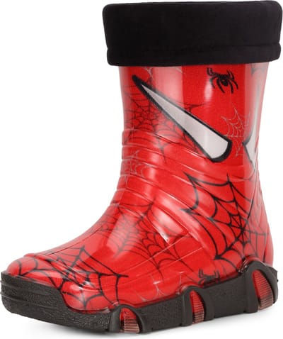 Ladeheid Kinder Regenlaarzen - Rubber - Hoog - PVC – Waterdicht - LA-ZT-Szuwarek2020 - Rode spinnen 39 - 25/26