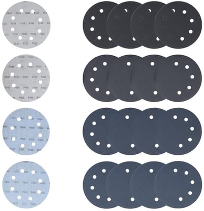 Set van 180mm Schuurschijven met 8 Gaten - Diverse Korrels (320 t/m 800) voor Schuren en Polijsten