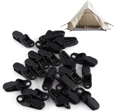Dailygoods- Tentclips Set van 20 - Klemmen voor Tenten - Robuuste Klemmen - Antislip Grip - Lichtgewicht en Duurzaam - Ideaal voor Buitenactiviteiten