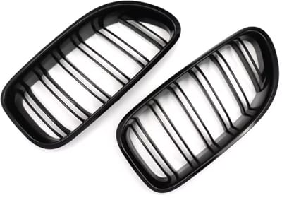 Front Nierengrille - Dual Line M Look - Zwart - Voor BMW 6 Serie F12/F13/F06 M6 (2012-2018)