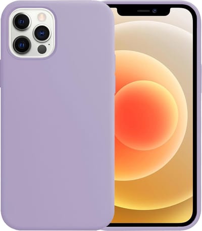 Hoesje - Geschikt voor Apple iPhone 12 Pro - Sterk & Shockproof - Hoes Cover - Siliconen Case - Telefoonhoesjes - Lila