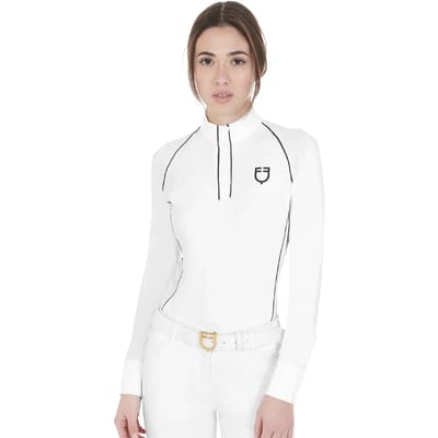 Wedstrijdrij polo met lange mouwen voor dames Equestro