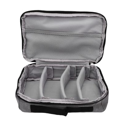 Dailygoods- Zonnebril Opbergdoos Compact - Draagbare Brilhouder - Zachte Voering - Verstelbare Slots - Beveiligd Zip-ontwerp - Voor 7 Paren