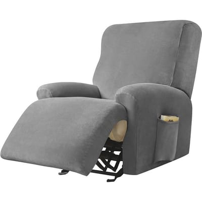 Fluwelen Relaxfauteuil Bankhoes Zacht Effen Kleur Wasbaar Lazy Boy Bank Overtrek Woonkamer Elastische Arm Bankhoes Voor Meubels