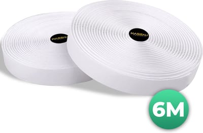 Klittenband zelfklevend - 2x 6 meter tape - klittenbandsluiting - ophangen - Velcro tape - klussen - extra sterk - klittenband - wit