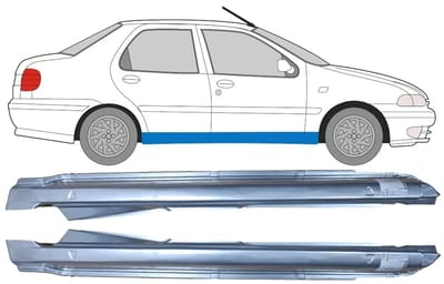 Volledige dorpel voor Fiat Siena 1997-2001 / Links + Rechts / Set