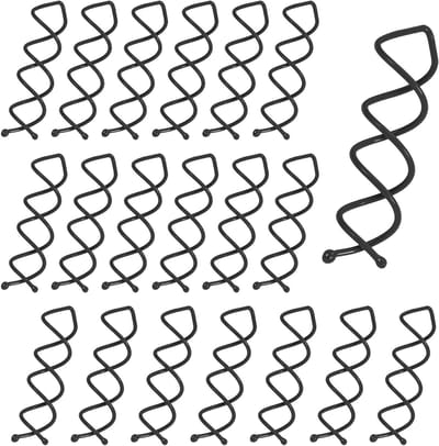 Spiraal Haarspelden Set van 20 Stuks voor Diverse Haarstijlen, Haaraccessoires voor Vlechten en DIY Creaties (Zwart)