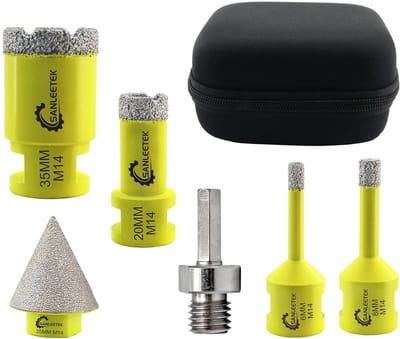 Diamant Boor Bit Set - Tegel Boren - Materiaal Bewerken - Vacuüm Gelast - 6 Stuks - Zilver