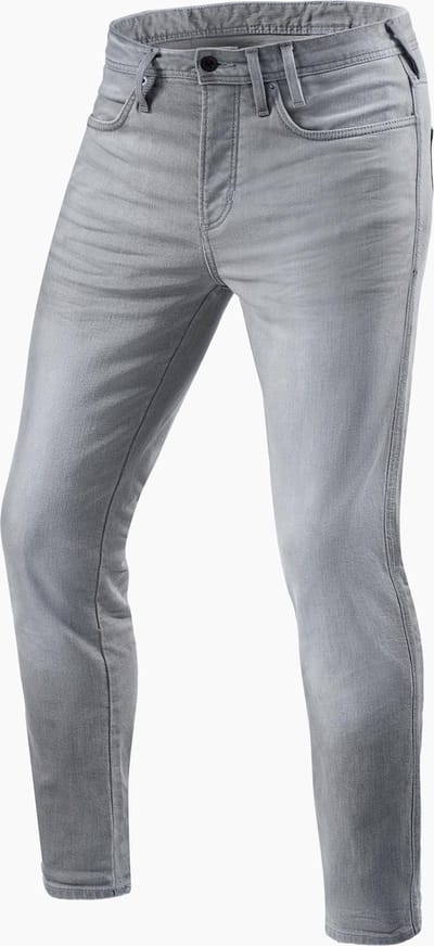 REV'IT! Jeans Piston 2 SK Light Grey Used Motorcycle Jeans - Maat L32/W28 - Broek