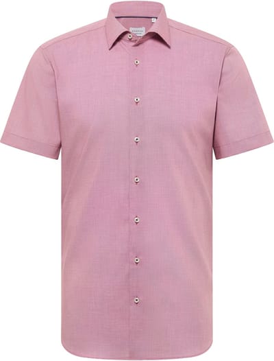 ETERNA slim fit overhemd korte mouw - structuur - rood - Strijkvrij - Boordmaat: 44 (EU maat: XL)