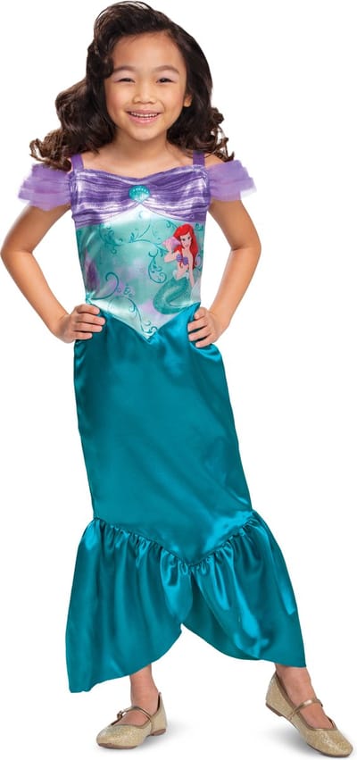 DISNEY Prinses - THE LITTLE MERMAID, de kleine zeemeermin Ariel , Maat M (7-8 jaar), Meisjes