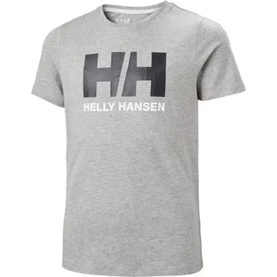 Helly Hansen Logo T-shirt Met Korte Mouwen Grijs 10 Years Kinderen