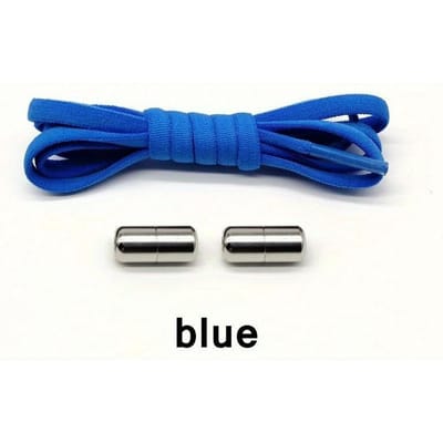 Niet-strikbare Elastische Schoenveters voor Sneakers & Skateschoenen - Verstelbaar, Stijlvol, Unisex - Veilige, Comfortabele Pasvorm met Gespen, Spandex Materiaal blauw