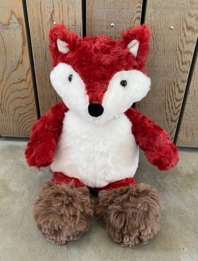 Aroma Home warmteknuffel vos 32 cm - roodbruin