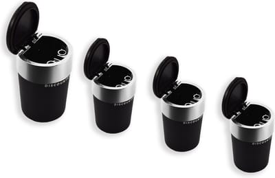 4 Stuks auto Asbak met led inclusief BATTERIJ - Geurvrije anti rook auto asbak -