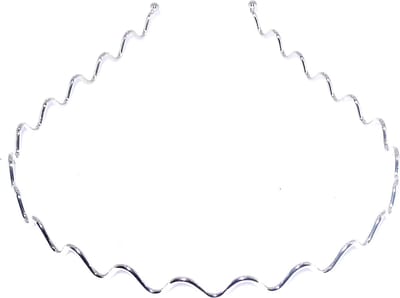 Diadeem metaal ribbel zilver