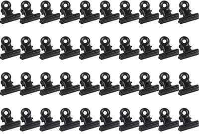 40 Stuks Metalen Clip - Mini Clips Voor Wandrekken - Bulldog Clip - Knijpers voor Fotorek, Wandbord & Wanddecoratie - Papierklem - LOUZIR