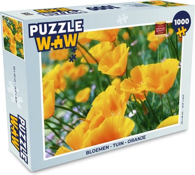 Puzzel Bloemen - Tuin - Oranje - Legpuzzel - Puzzel 1000 stukjes volwassenen