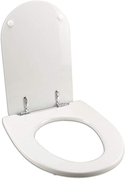 WC-bril Hout - Toiletzitting Deksel - Badkamer Vernieuwen - Soft Close - Standaard - Wit