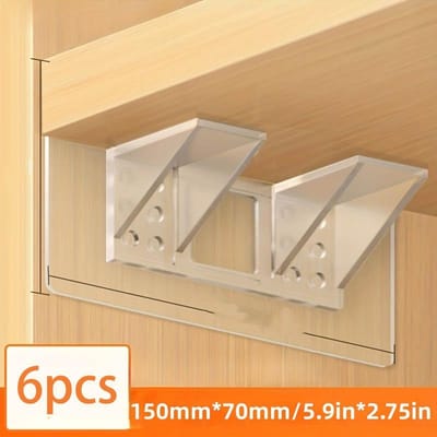 6/12 stuks Plankdragers, Zelfklevende Clips Voor Kast Boekenplanken Kledingkast Beugels Clapboard Laag Kledingkast Kast Hulp