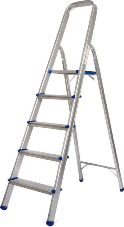 TRAPLADDER 5 TREDEN ALUMINIUM EN-131 GEKEURD