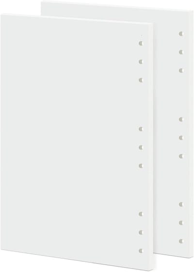 Blanke Vellen 90 Stuks - 255x180mm - 100GSM Dikte Wit Crème Papier - Insteekbladen met 9 Gaten voor Ringband, Notitieboek, Schetsblok en A5 Planner voor School en Kantoor