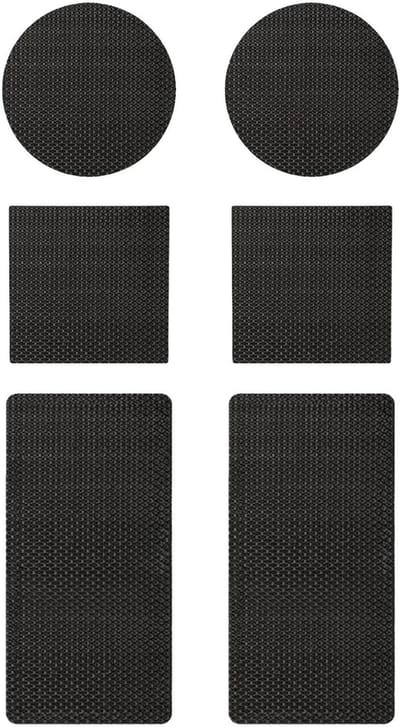 Trampoline reparatieset - Gat reparatie - Buitenonderhoud - Zelfklevend - 6-delige set - Zwart