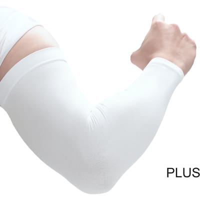 1 Paire Manches de Bras Refroidissantes UPF50+ Été Respirantes Protection Solaire Soie Glacée pour Vélo Course Pêche Grande Taille Manchon Supplémentaire