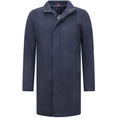 Mantel Jas Heren - Overcoat Heren - Trenchcoat Heren - Blauw