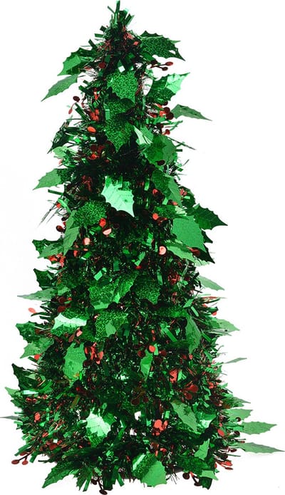 Clayre & Eef Kerstdecoratie Kerstbomen Ø 21x50 cm Groen Kunststof