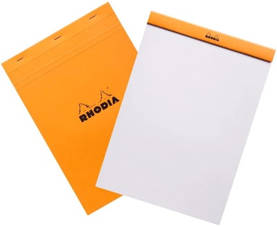 Rhodia schrijfblok - Notitieblok - N18 - Blanco papier - A4 - 80g - Oranje - 80 vel