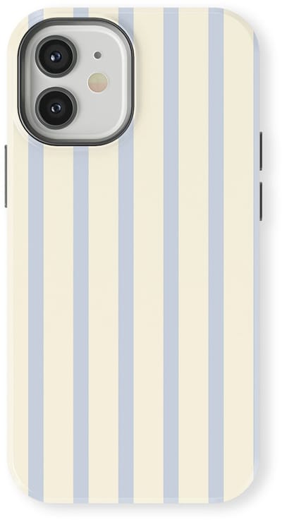DripCase Gestreept Hoesje geschikt voor iPhone 12 Mini | Backcover met Mag | Stripes Motief | Trendy Case geschikt voor iPhone 12 Mini met Strepen Sunday Shore