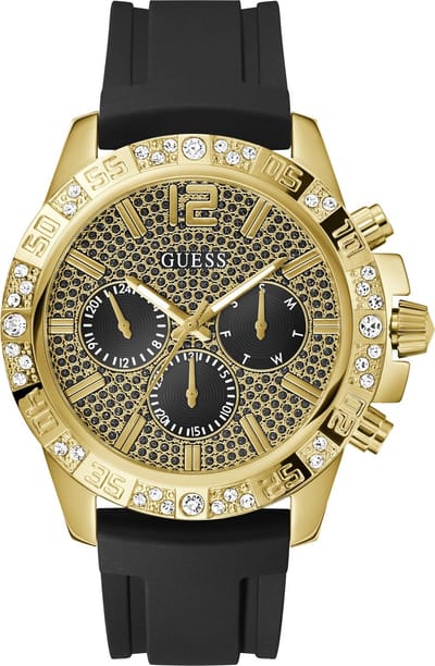 Guess Majestic GW0909G2 Horloge - Siliconen - Zwart - Ø 48 mm
