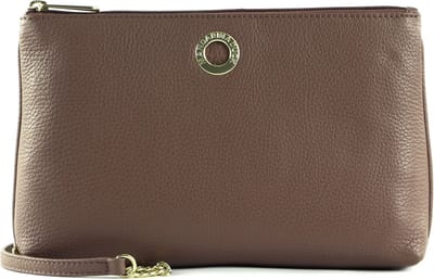 MANDARINA DUCK Leren Schoudertas Mellow Leather Crossover Bag Balsamic Bruine