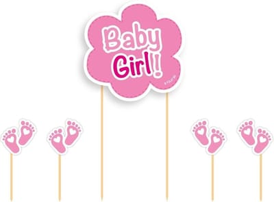 Taart topper Baby Girl roze