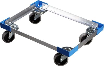 Aluminium Dolly - Transportkar - Goederen Verplaatsen - Compact Model - 23-1/4 x 16-7/8 - Blauw