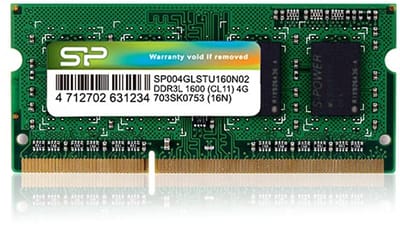 SP004GLSTU160N02 - 4 GB - 1 x 4 GB - DDR3L - 1600 MHz - 204-pin SO-DIMM - Green