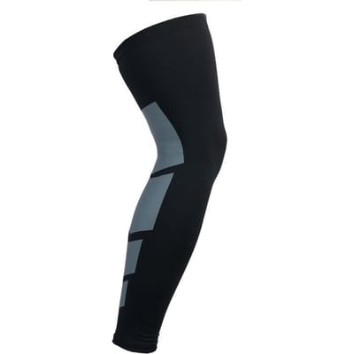 1 Stuks Sport Kniebeschermers Verlengde Dij- en Kuitbeschermers Voor Basketbal Fietsen Hardlopen Beschermende Uitrusting Mannen Vrouwen M zwart