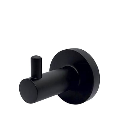 Sanics® Orca Handdoekhaak Zwart inclusief Montage set – Handdoekhaakjes – Handdoekrek - Handdoekhouder Badkamer - Zwart