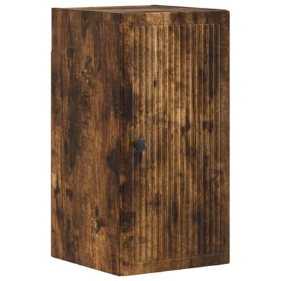 vidaXL - Badkamer - wandkast - EDE - Gerookt - eiken - 30 - x - 31 - x - 59 - cm