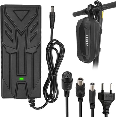 Thijox - 42V 2A Elektrische Scooter Oplader, Hoverboard Oplader, 36V Universele Lithium Batterij Oplader met 3 Aansluitingen, E-bike/Scooter Snellader