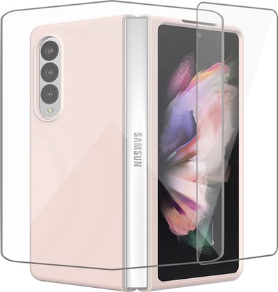 Hoesje geschikt voor Samsung Galaxy Z Fold 5 + Screenprotector - Beschermglas Folie – Shock Proof Cover Rose