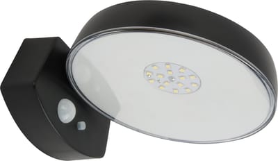 Solar wandlamp buiten 'Darwin' - Met bewegingssensor - Warm wit licht - IP54 - Buitenlamp geschikt voor de schutting - Zwart