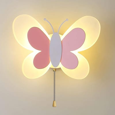 Binnen Wandlamp Kinderkamer Bed LED Dimbaar Vlinder Decoratief Kamerlicht - Met Schakelaar - Meisjes Cartoon Modern Wandverlichting