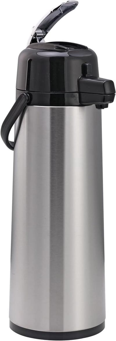 Thermoskan met hendel - Drankdispenser - Warme dranken bewaren - Roestvrijstalen behuizing - 2.5 liter - Geborsteld staal