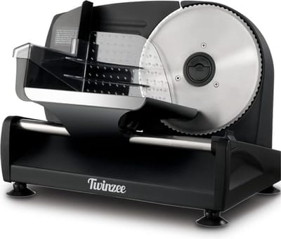 Luxe Elektrische Allessnijder – Vleessnijmachine – Broodsnijmachine – Groentesnijder – Multifunctioneel – 0-15 MM – Inclusief 2 Messen – Compact Design - Zwart